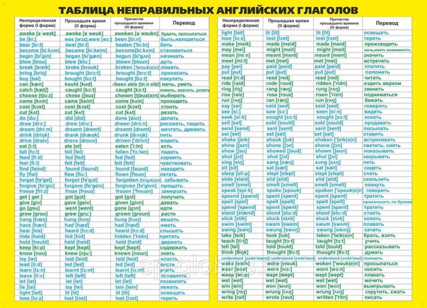 Irregular verbs